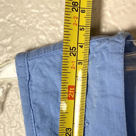 a.n.a. Sz 2XL Sleeveless Button-Down V-Neck Light Blue Blouse Floral Detail - Picture 9 of 9